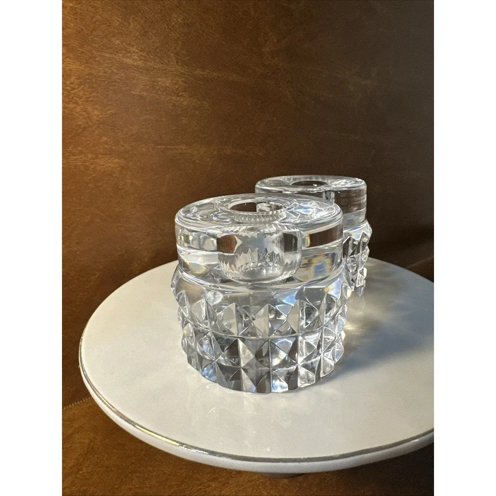 Vtg Orrefors crystal candle holder Ingeorg Lundin swedish 